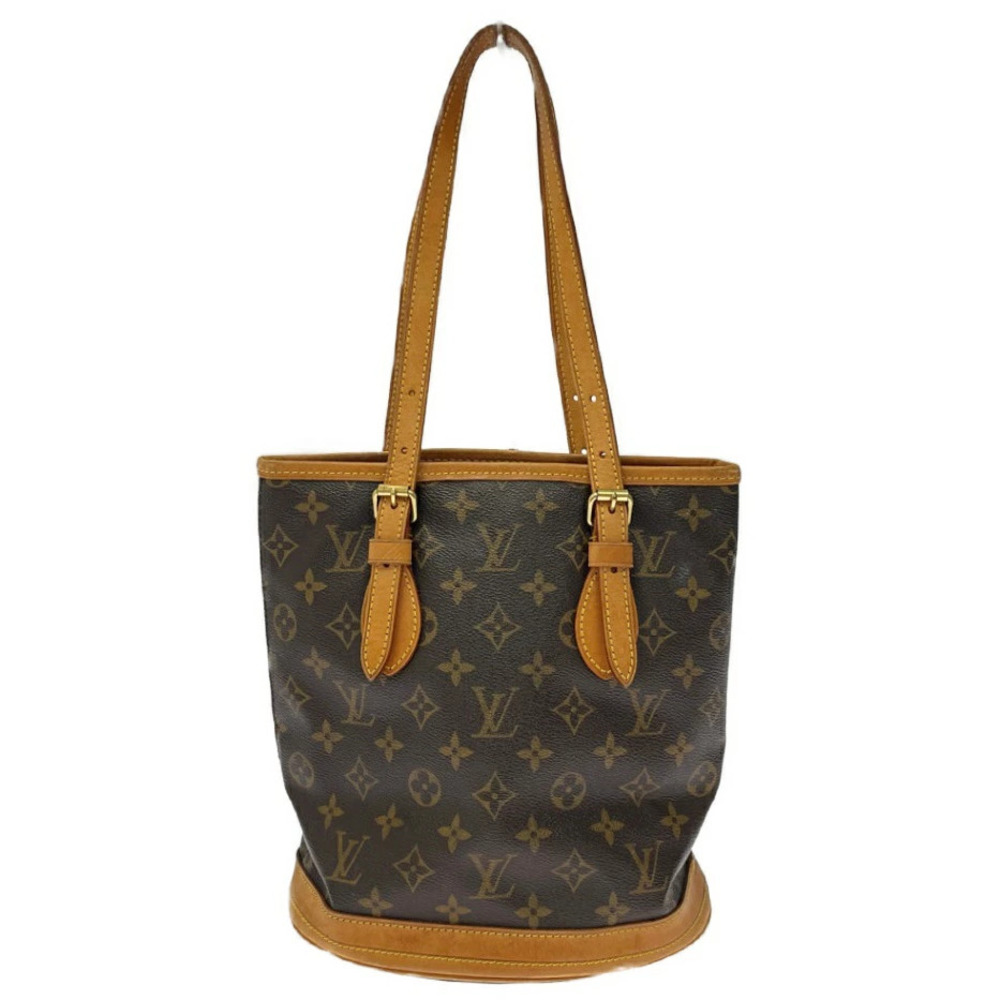 LOUIS VUITTON Monogram Bucket Shoulder Bag Brown